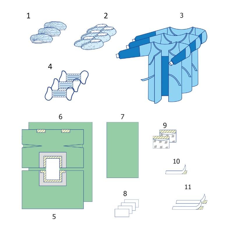 Комплект одягу та покриттів операційних для лапаротомії №2 Taipan-Pharm стерильний